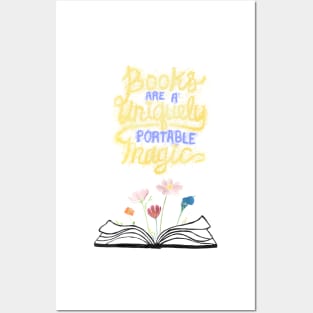 Books are unique portable magic - purple Posters and Art